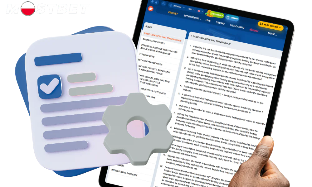 Przed rozpoczęciem gry w Mostbet zapoznaj się z Warunkami użytkowania